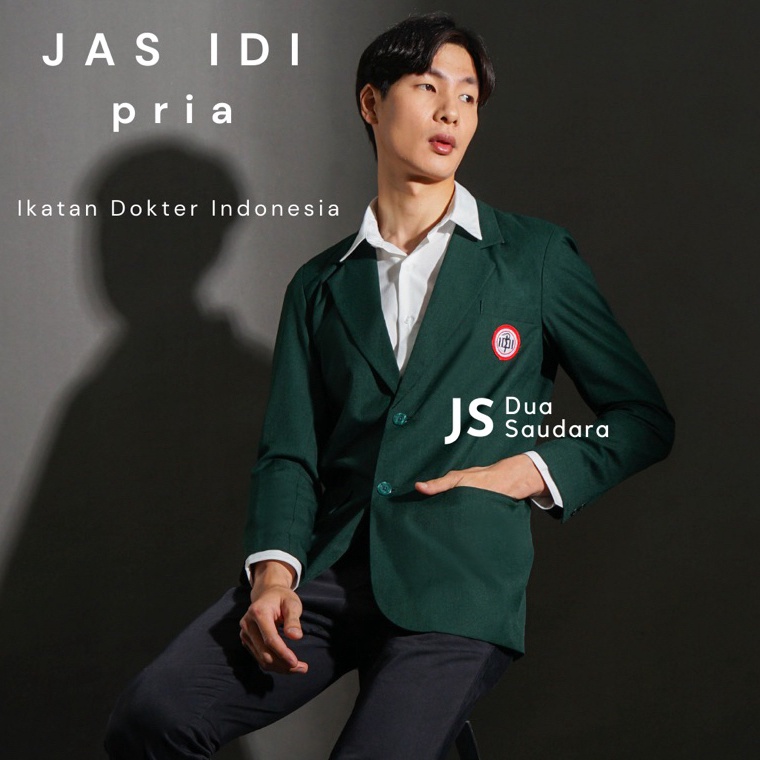 Keluaran Terbaru JAS IDI PRIA TERMAUSK LOGO BAJU HIJAU IDI  JAS IKATAN DOKTER INDONESIA  BAJU IDI  S