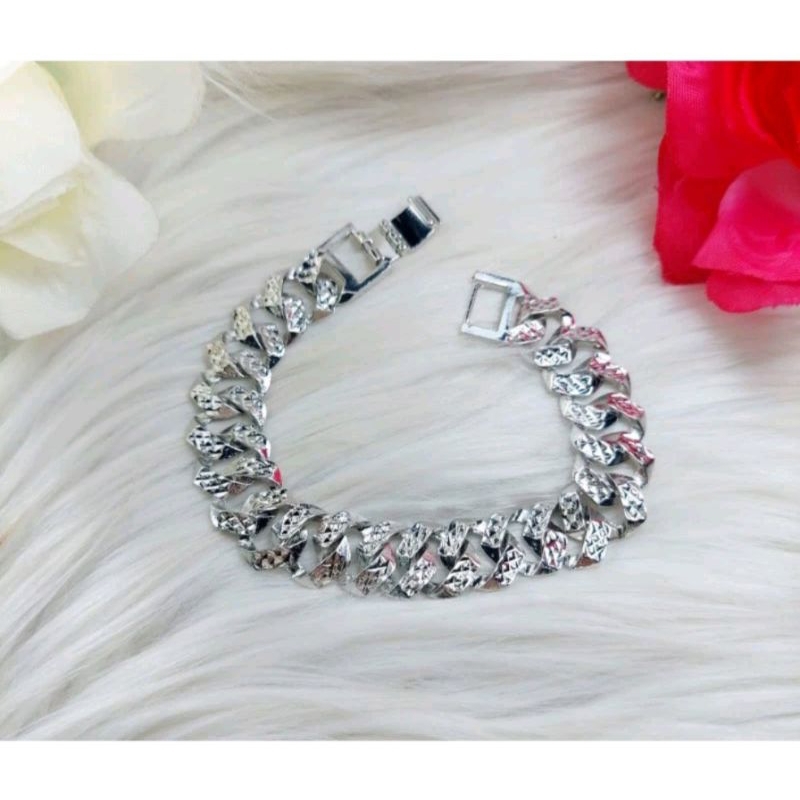 Gelang sisik naga titanium silver terlaris