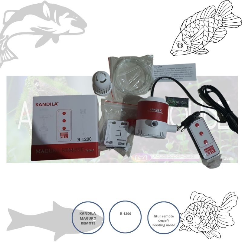 Kandila Maguro Remote R1200 powerhead pompa aquarium