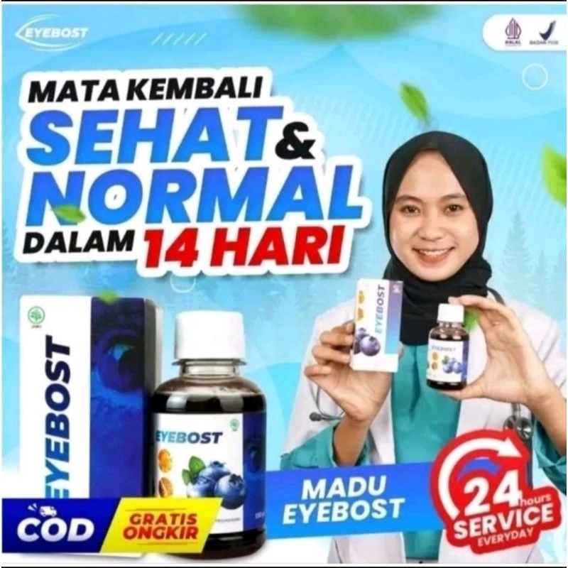 

Eyebost Madu Vitamin Mata Herbal Alami Ampuh Untuk Mengatasi Masalah Mata Glaukoma Katarak Mata Minus Mata Silinder Mata Merah Gatal Tersertifikasi BPOM dan Halal