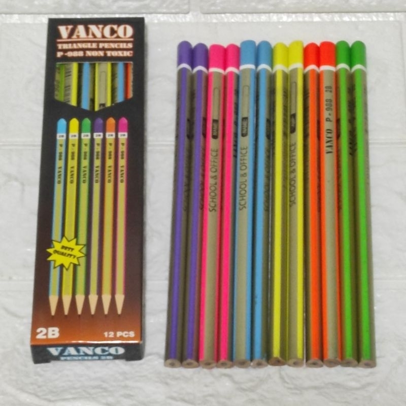 

(1 Lusin Pensil) Pensil 2B Bentuk Segitiga - Pensil 2B Belajar Menulis - 2B Pencil - Pensil 2B Kualitas Baik (12 Buah Pensil)