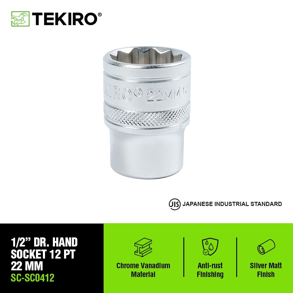 Booming TEKIRO 12 INCH KUNCI SOCK 12 PT 22 MM  MATA SOK  ANAK SOK