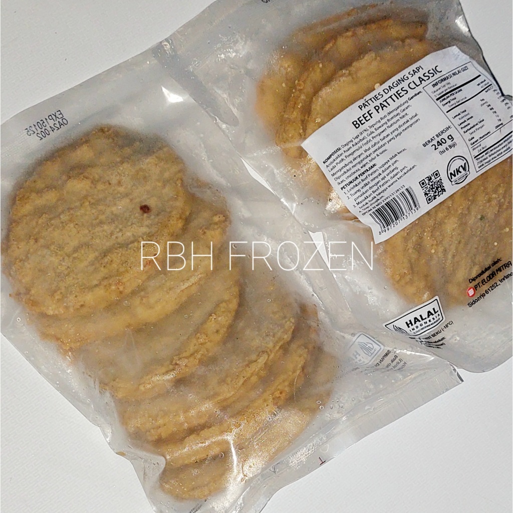 

Bernardi Beef Patties Classic / Patties Daging Sapi isi 6's 240 Gr