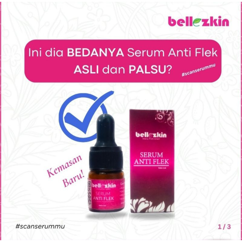 Serum anti flek penghilang flek hitam diwajah skincare bellezkin flek original