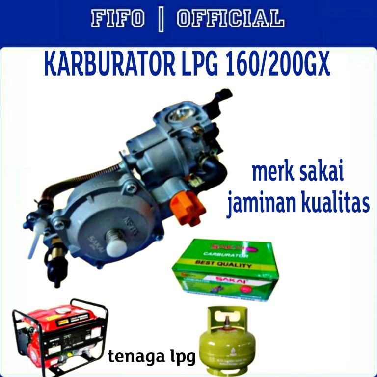 Real Promotion sakai KARBULATOR LPG GX16 2 SAKAI KONVERTER KIT GENSET AIR HYBRID BENSIN KE LPG MURAH