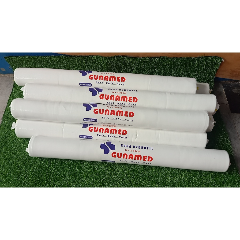GUNAMED Kasa Gulung/Kasa Hydrofil 30y x 80cm Potong 4/Potong 5/Kasa Panjang Full & UTUH