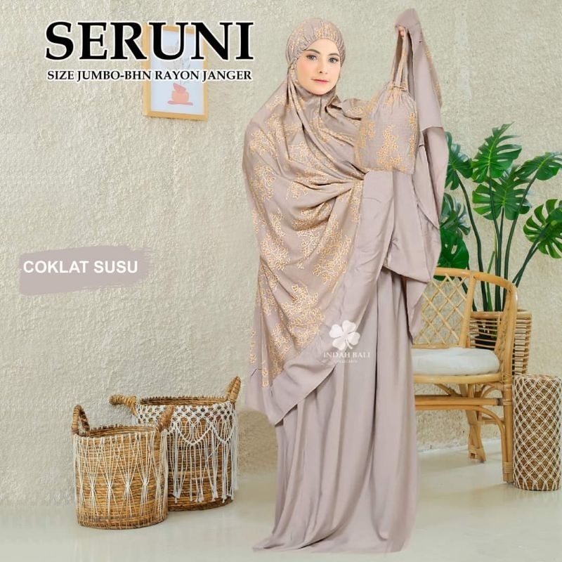 Mukena Bali Jumbo Motif Seruni Atas