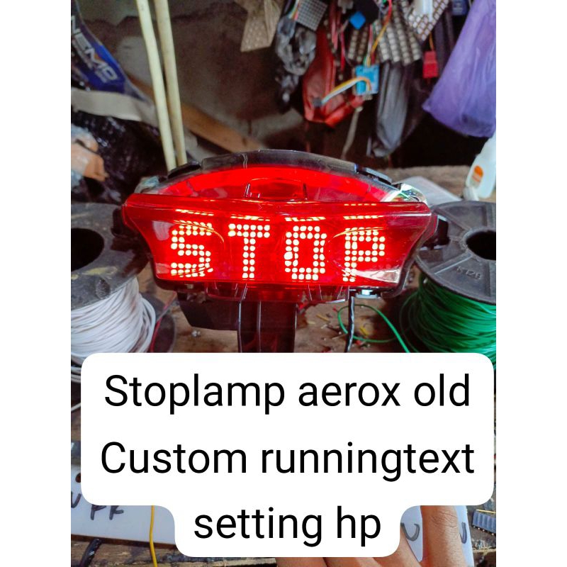 Stoplamp aerox old runningtext
