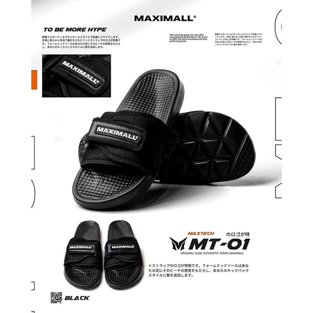 Sandal Slide Maximall MT-01 BLACK