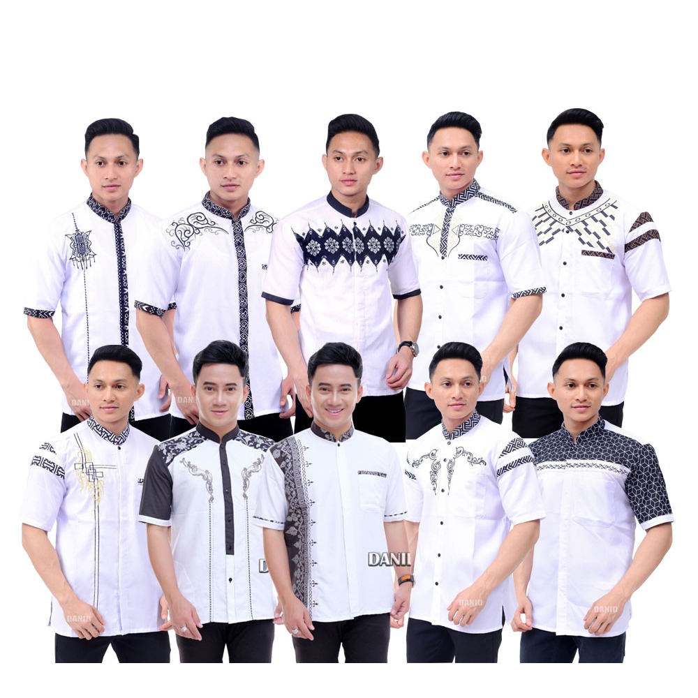 baju koko warna putih lengan pendek baju koko batik bordir lengan pendek terbaru