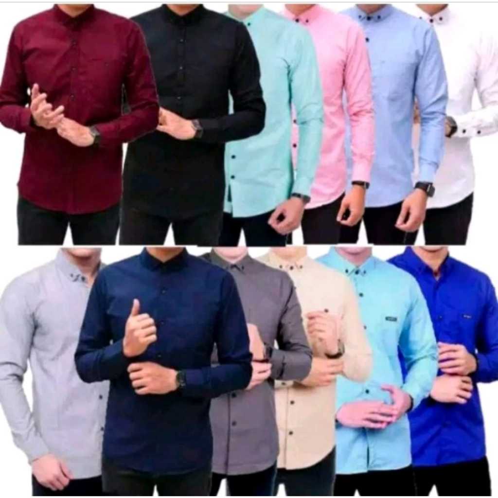 KEMEJA LENGAN PANJANG POLOS DEWASA - KEMEJA LENGAN PANJANG POLOS TERBARU - KEMEJA POLOS PRIA DEWASA 