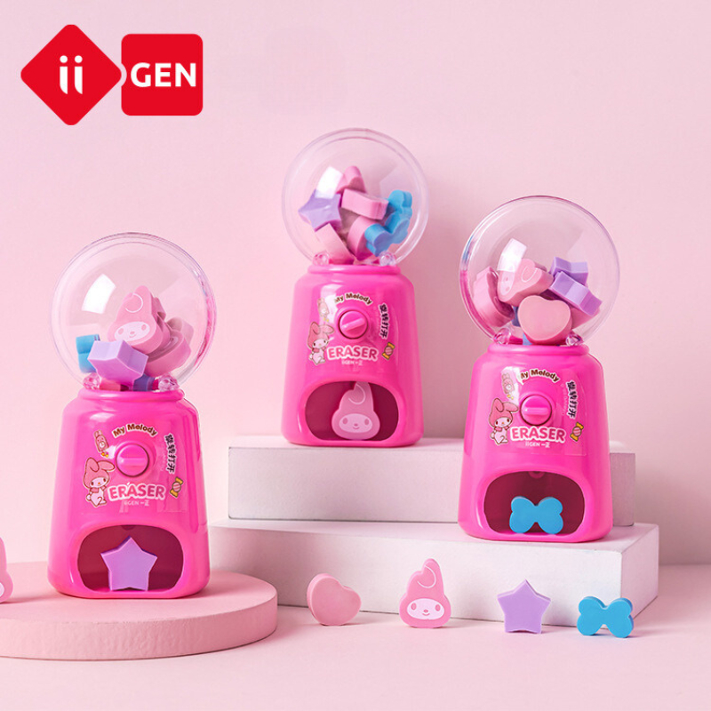 

IIGEN MESIN PENJUAL PENGHAPUS SET Alat Tulis Anak KARET HADIAH PESTA Alat Tulis TK KITTY MELODY