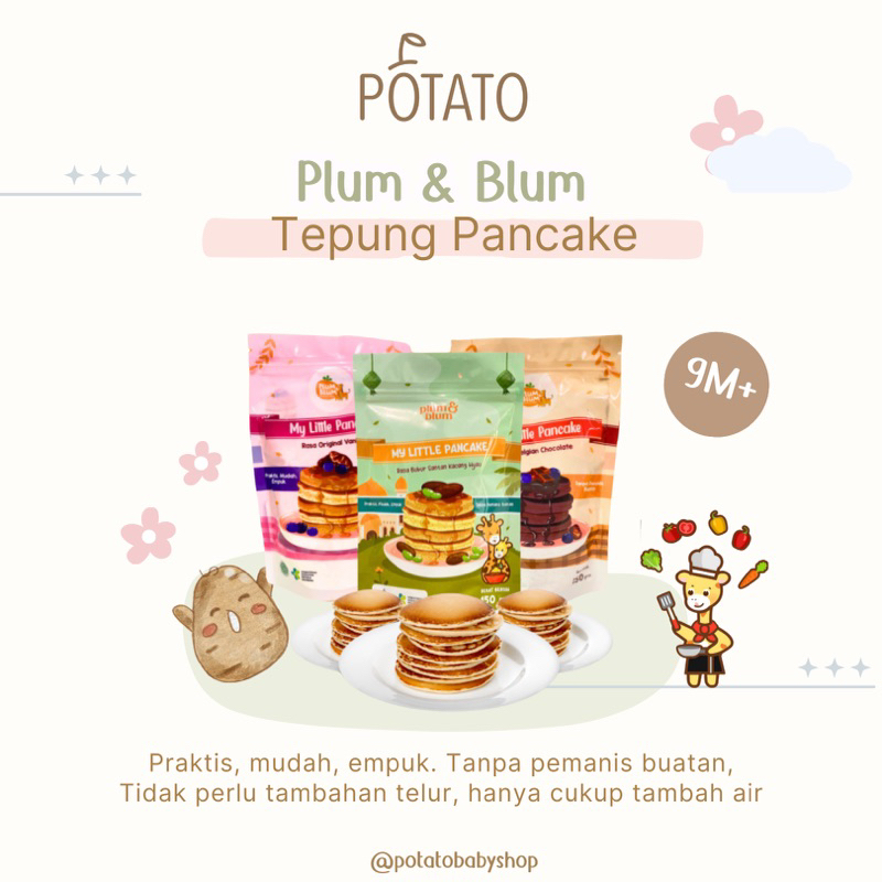 

Plum & Blum Tepung Pancake Vanilla Belgian Chocolate Snack Mpasi - 1 Pouch