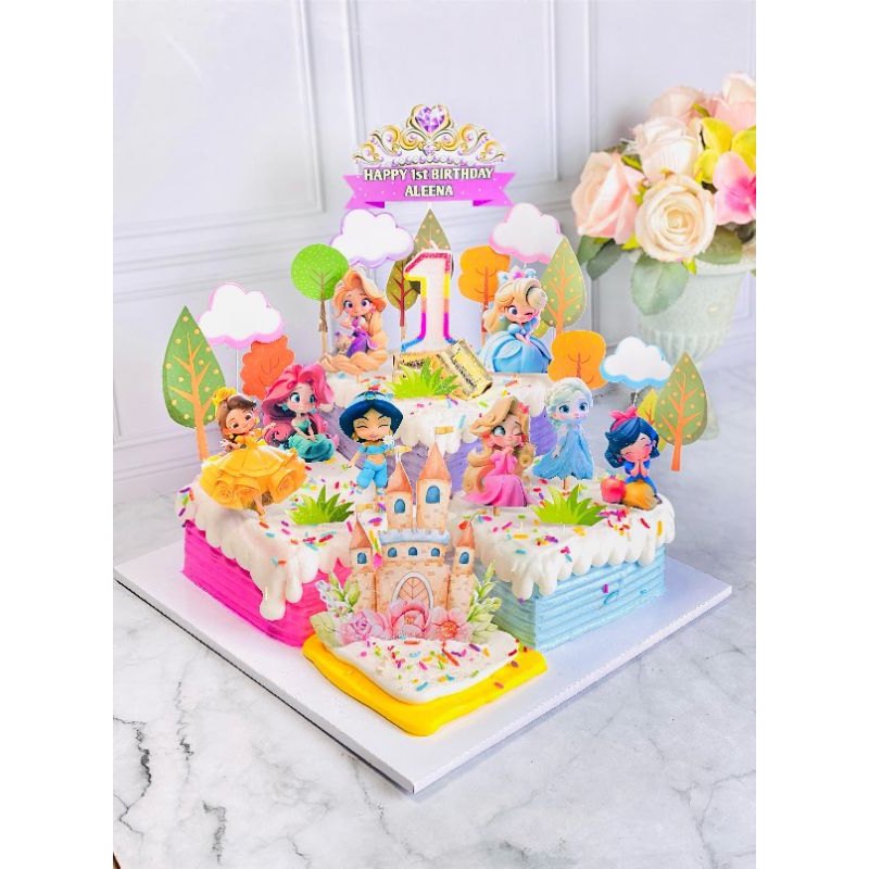 

kue ulang tahun anak birthday princess Disney topper cake