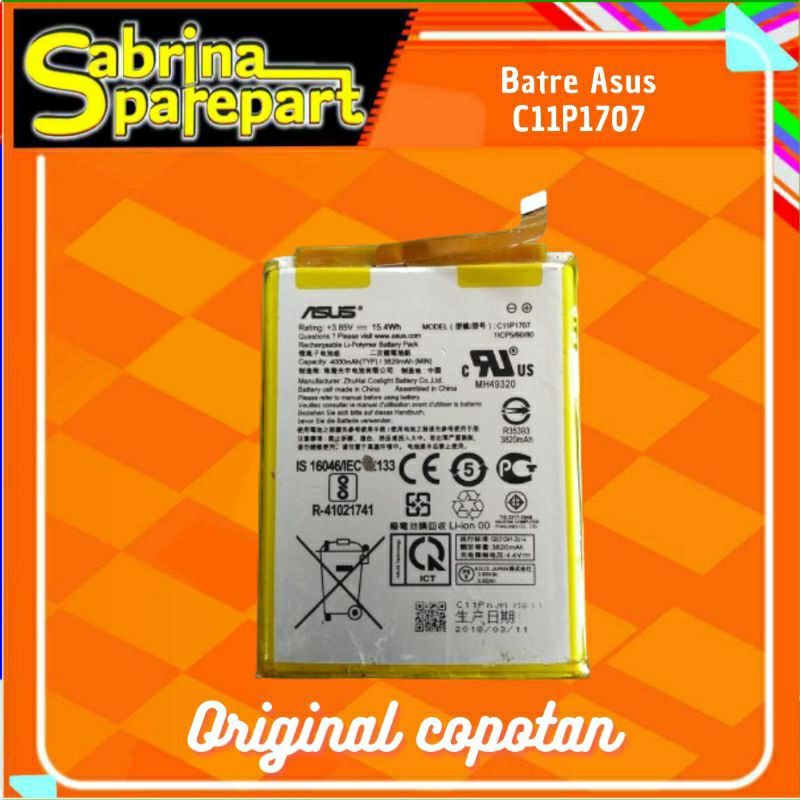 Baterai Batre Battery untuk Asus Zenfone Max M1 ZB555KL X00PD C11P1707 Original Copotan