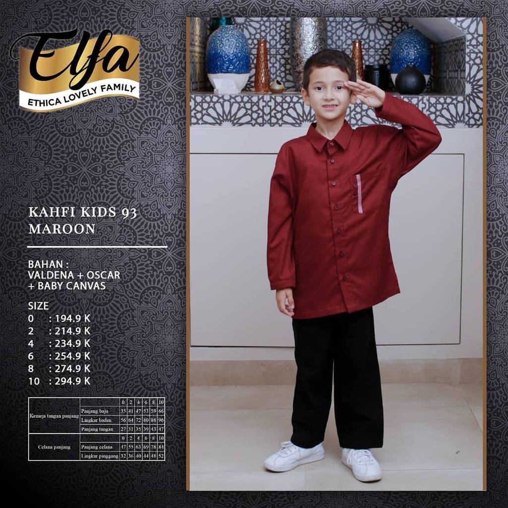 ETHICA BAJU KOKO ANAK KAHFI KIDS 93 MAROON
