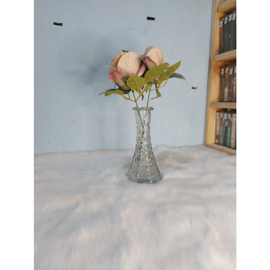 Vas Bunga Kaca Kecil Bermotif