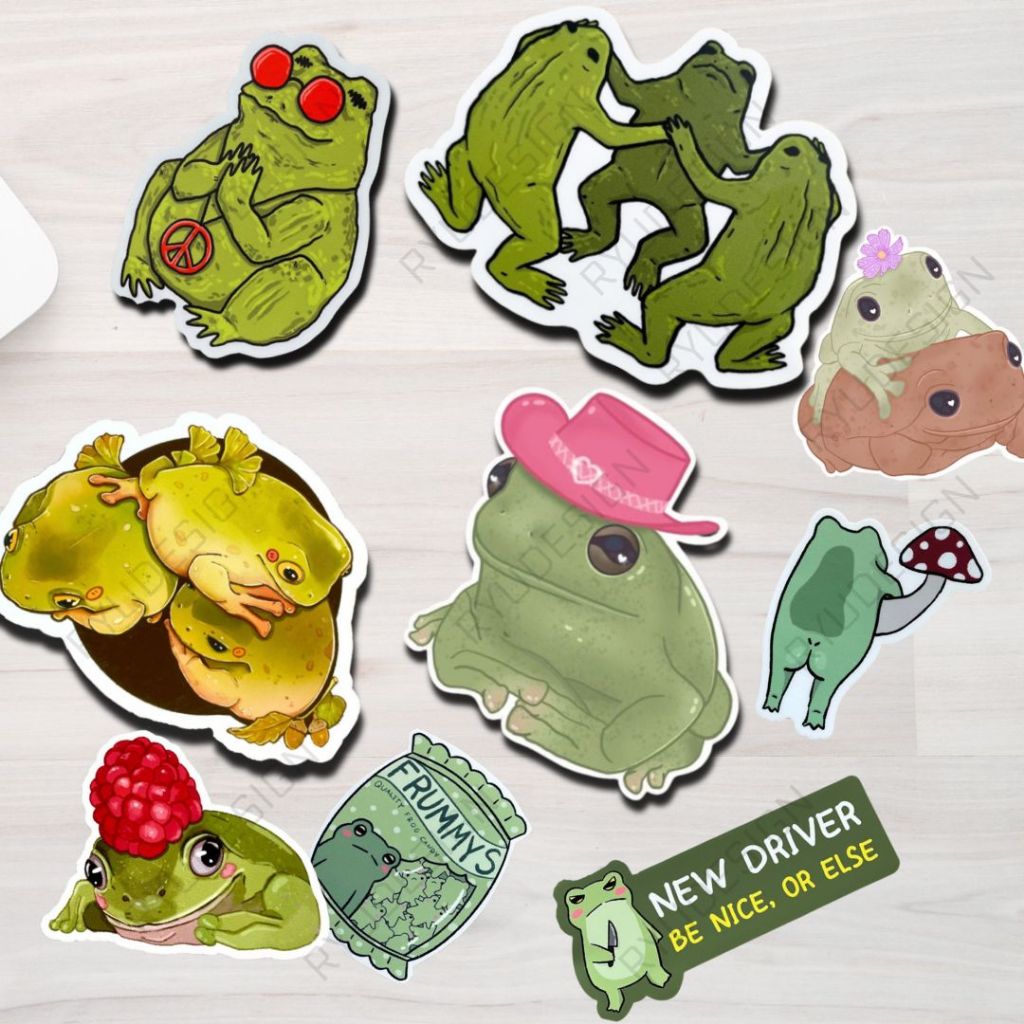 

Stiker Lucu Hewan Kodok Katak Frog Meme Besar Anti Air Berkualitas