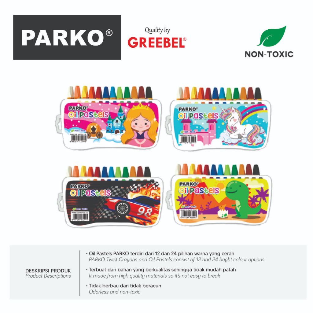 

CRAYON PARKO / KRAYON PARKO 12 WARNA / PARKO OIL PASTEL BY GREEBEL