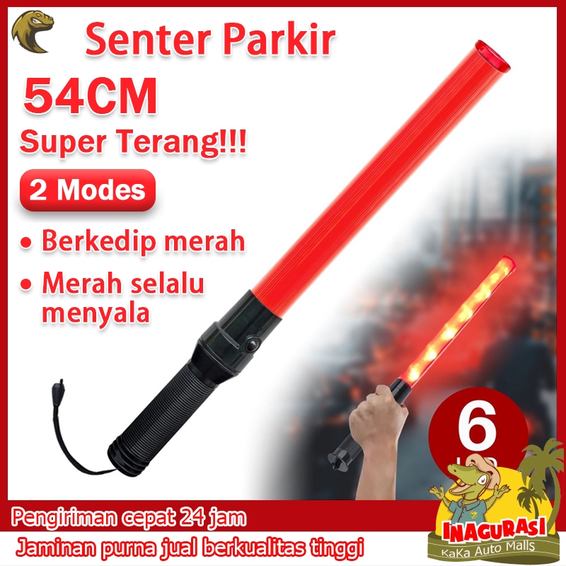 [COD] 54cm Senter parkir Lalin parkir Tongkat parkir nyala Tongkat lampu lalin Baton lalu lintas Ton