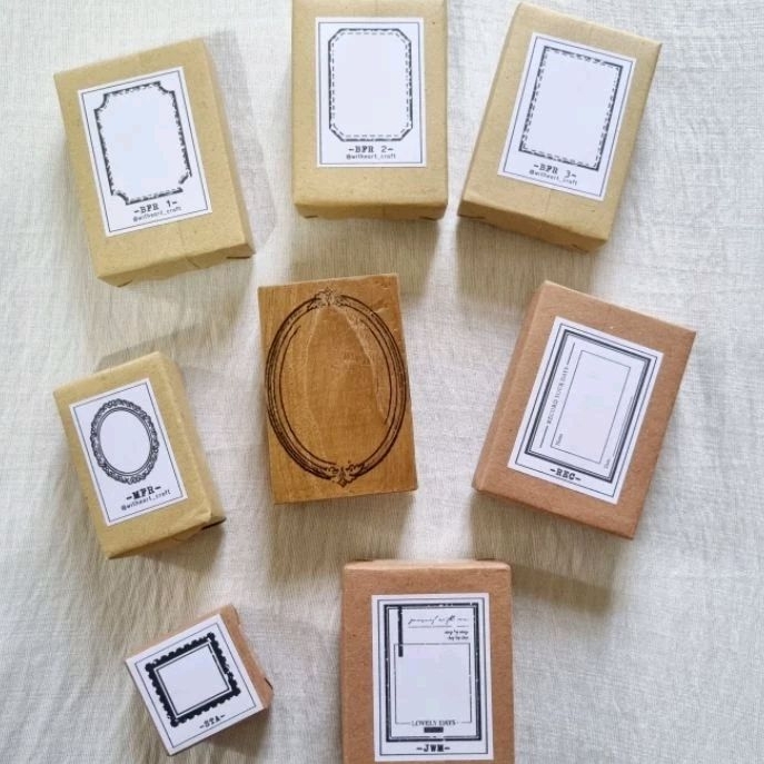 

Witheartcraft Wood Stamps for Journaling Scrapbooking - Frame Series