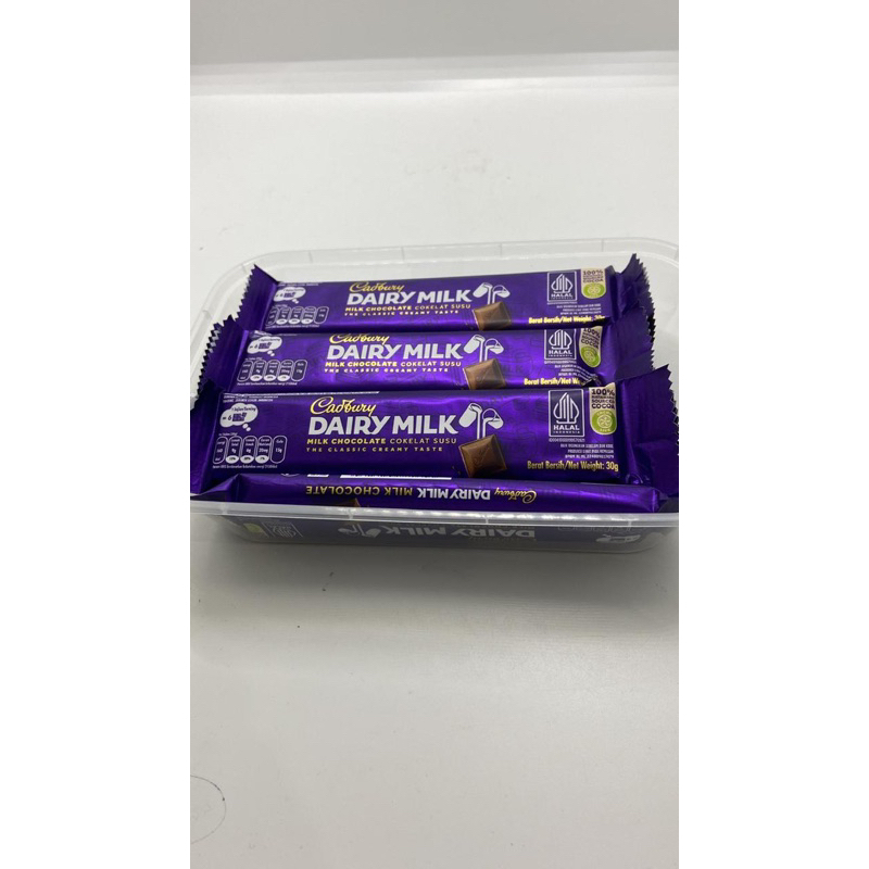 

Cadbury Dairy Milk 30gr (dapat 30pcs)