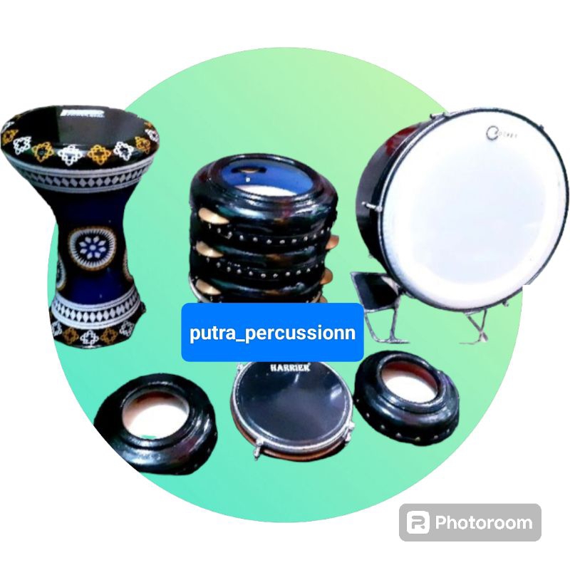 Rebana Hadroh fullsett Darbuka Kricik Kuningan
