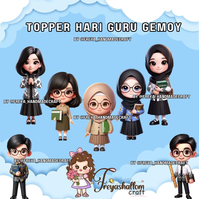 

topper hari guru gemoy lucu murah