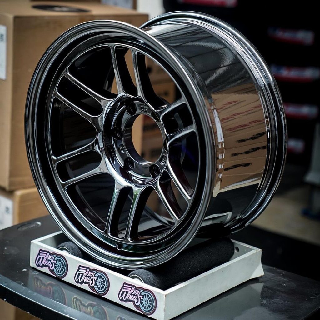Velg Racing Mobil JF Luxury Winch Black Chrome Flow Forged Ring (SUV) 18 PCD 6x139 Lebar 9 ET 0 (4 V