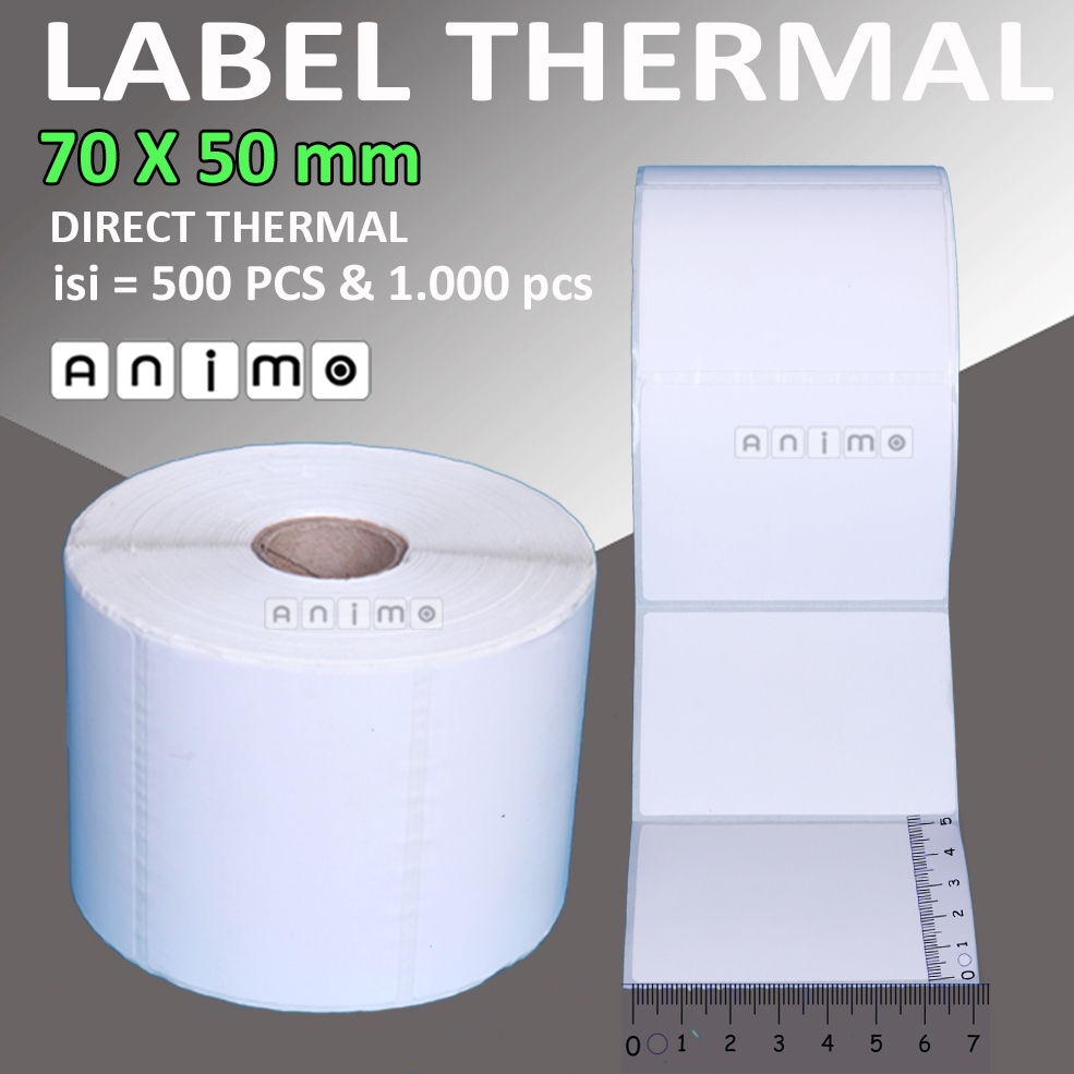 

HJK LABEL THERMAL 70X50 = 1.000 Pcs - BARCODE Thermal 70 X 50 MM - 70 mm X 50 mm - 7 x 5 cm ISI 1000