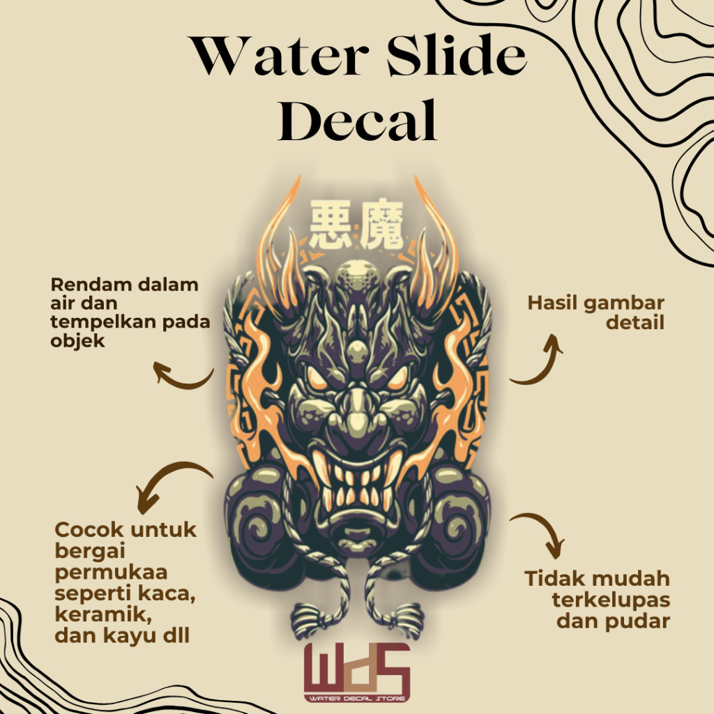 

WATER SLIDE DECAL NAGA / DECAL AIR / STIKER AIR / MERCHANDISE