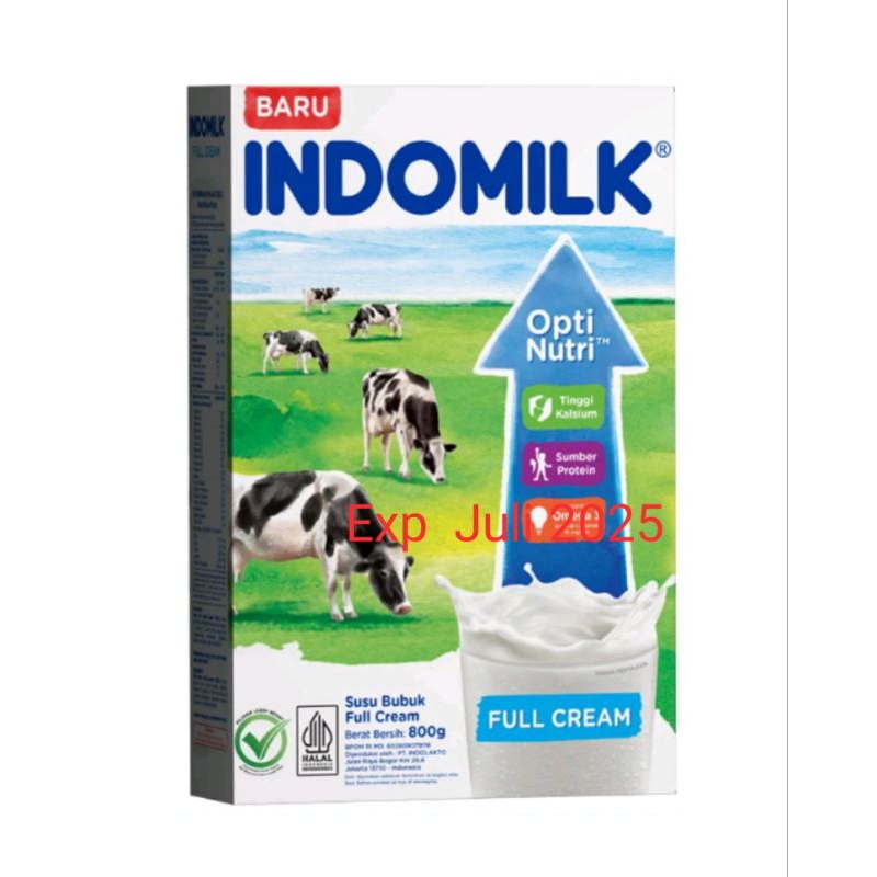 

Indomilk full cream plain susu bubuk 800gr READY STOCK