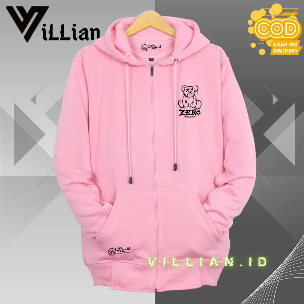 Hoodie Zipper Sweater Panda Resleting pria wanita Size M L XL XXL bigsize zipper wanita kekinian ove