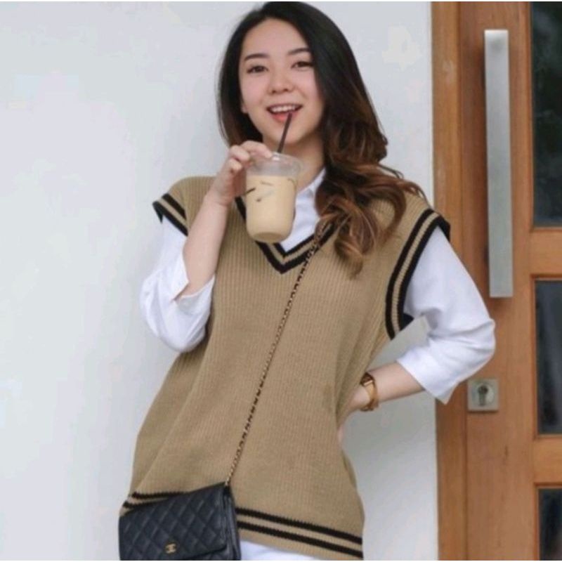pepita vest rompi rajut unisex/Rompi Rajut Pevita Vest | Vest Wanita | rompi sekolah