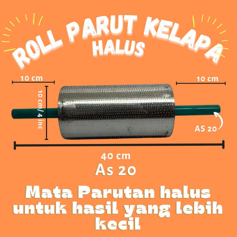 Rol parut kelapa mata parutan Halus