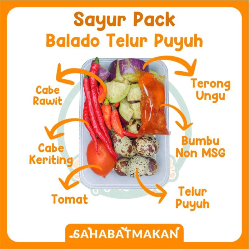 

Sayur Pack Balado Telur Puyuh | Sayur Fresh | Khusus Instan