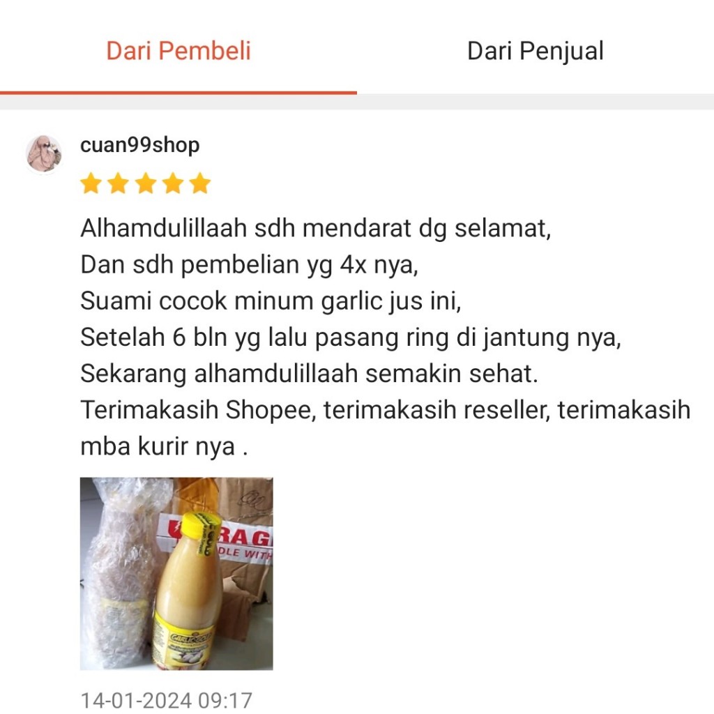 

AKEH GARLIC GOLD JUS JAHE MERAH MADU MURNI LEMON BAWANG PUTIH TUNGGAL CUKA APEL - MANJUR BERKHASIAT