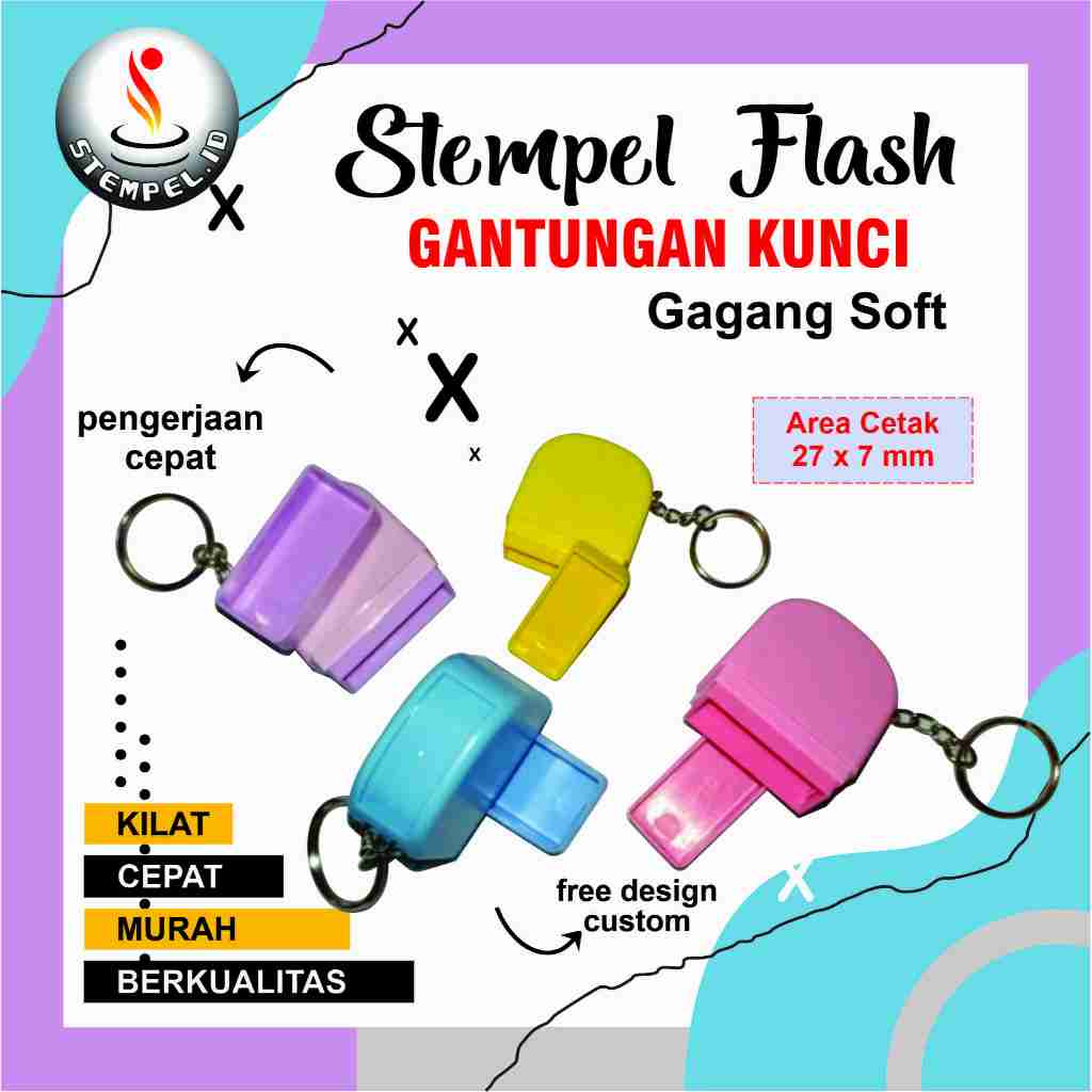 Stempel Custom Gantungan Kunci Gagang Soft Lucu, Stempel Nama, Stempel Dokter, Stempel Pegawai