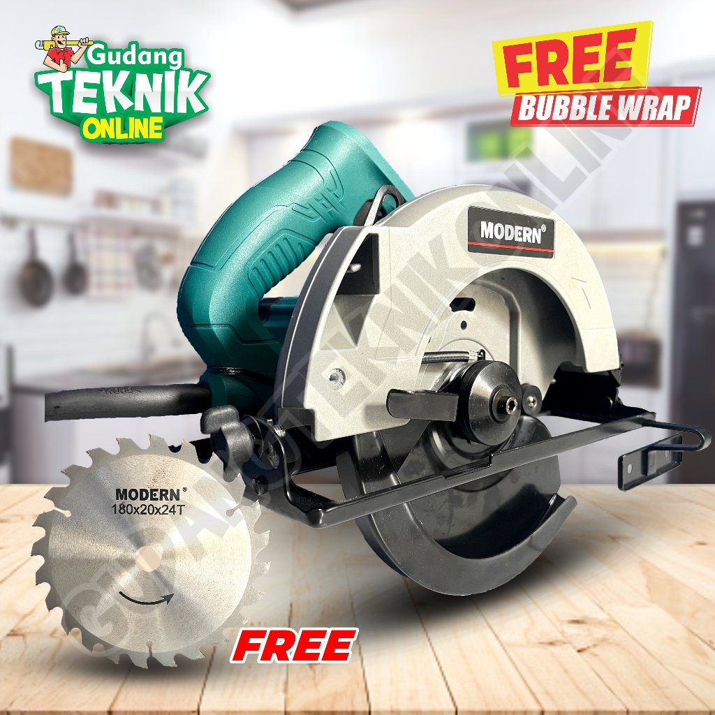 MODERN M2650 MESIN GERGAJI KAYU 7inch MODERN / Circular Saw Modern 7Inch Gergaji Potong Kayu Triplek