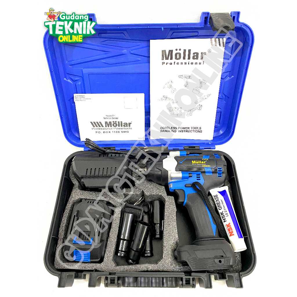 Impact Wrench Cordless 1/2" MOLLAR CIW20500 20V / Mesin Bor Pembuka Baut Baterai CIW 20500 - Impect 