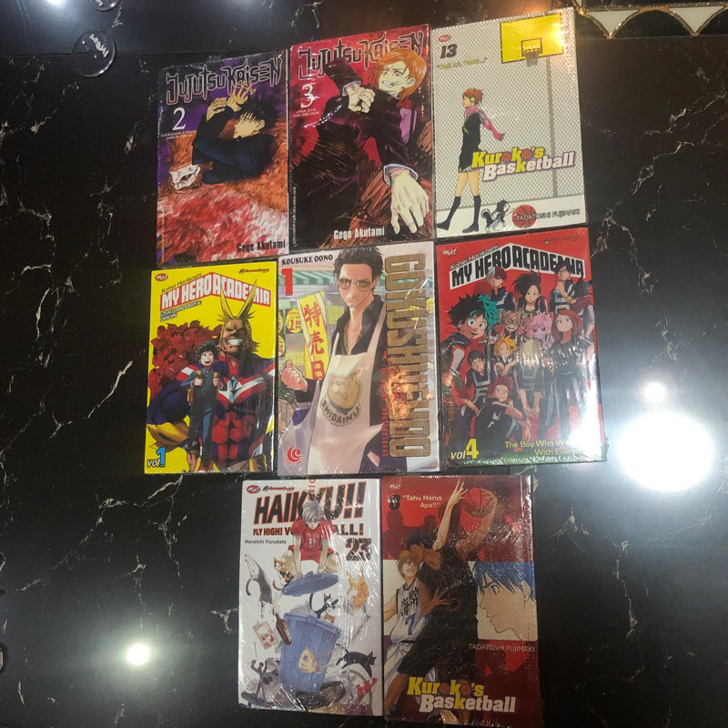 PRELOVED AND NEW SEGEL KOMIK JUJUTSU KAISEN, KUROKO NO BASKET HAIKYUU DEMON SLAYER