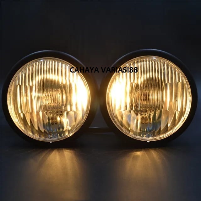 HEADLAMP LAMPU DEPAN TWIN CAFERACER MINI UNIVERSAL REFLEKTOR/LAMPU REFEKTOR TWINS MINI UTAMA MOTOR/L