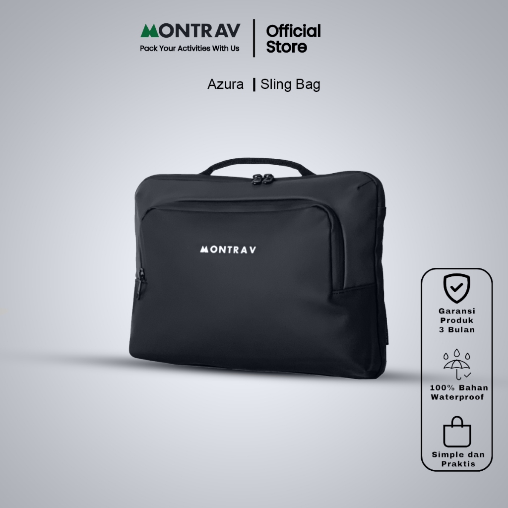 MONTRAV - Azura Tas Tablet 12 Inch - Tas Selempang Sling Bag Anti Air Waterproof