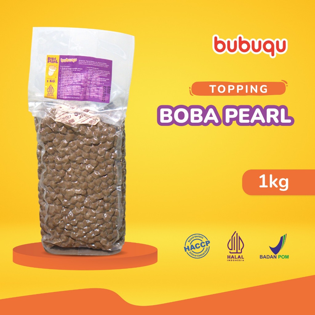 

Bubuqu Boba Pearl Brown Sugar 1 Kg - Tapioka Pearl / Bubble