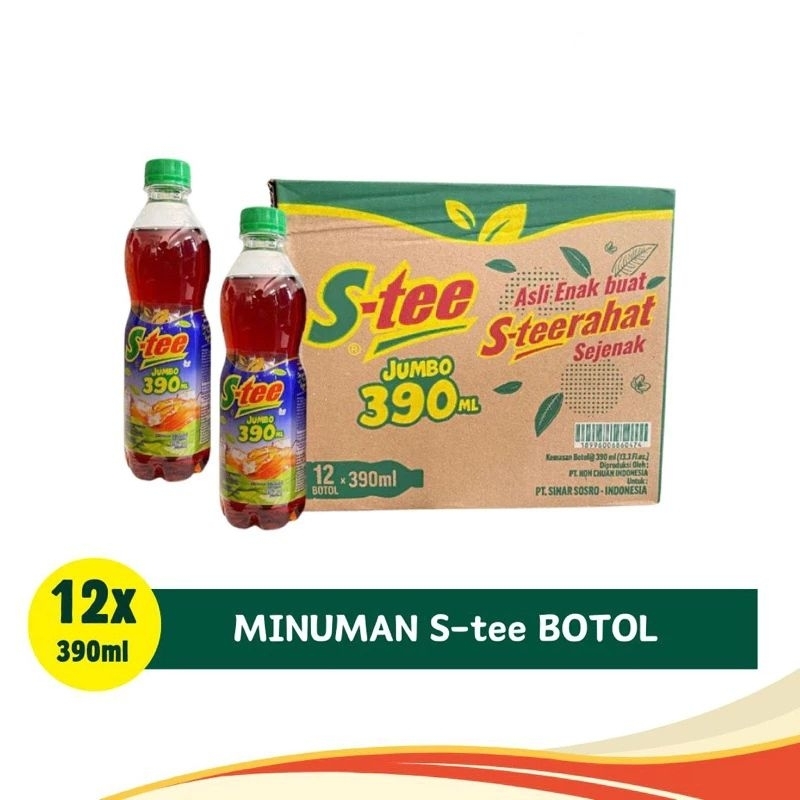 

S-tee Stee Minuman Teh Botol Jumbo 390ml Isi 12 Botol 1 dus