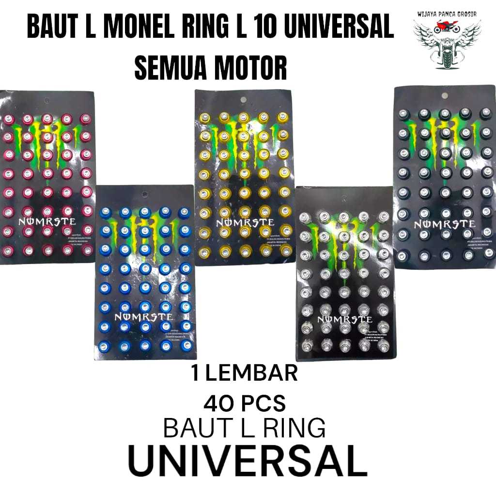 BAUT PLAT MOTOR BAUT POSH OBENG MODEL BINTANG SATU SET ISI 24 PCS UNIVERSAL WJY555