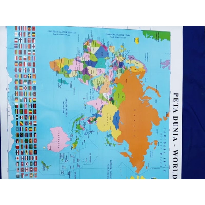 

PETA WORLD MAP (DUNIA) LEMBARAN