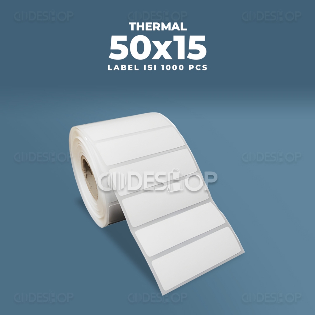 

Kertas Sticker 50x15 mm Label Barcode Thermal 50x15mm isi 1000pcs