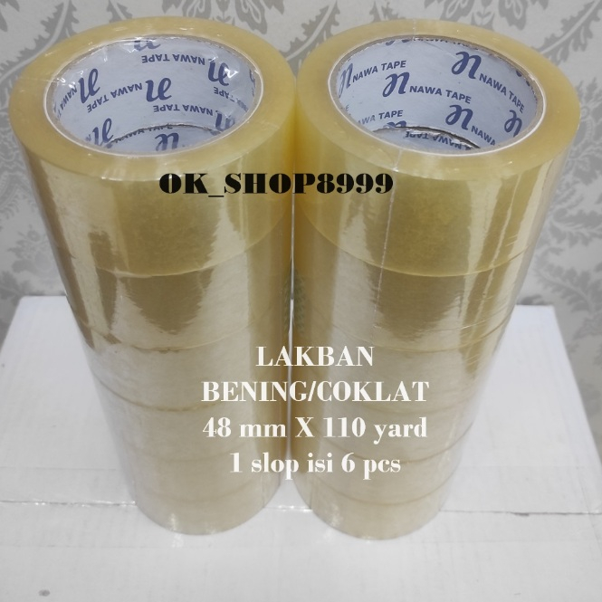 

LAKBAN BENING STAR TAPE/Golden Star Tape/Nawa 48 MM X 110 YARD HARGA 6 PCS BISA BAYAR DI TEMPAT