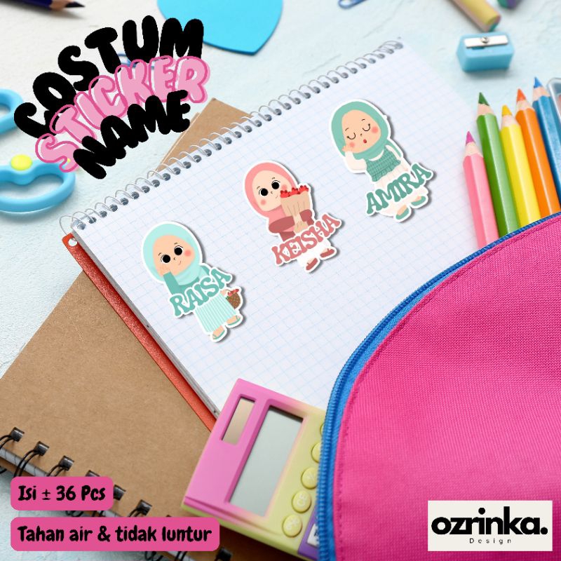 

Sticker Label Nama Anak Muslimah | Muslim Girl